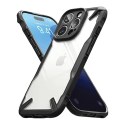 Ringke Fusion-X Compatible with iPhone 16 Pro Max (2024) Case Soft TPU Frame Transparent Hard PC Back Hybrid Cover
