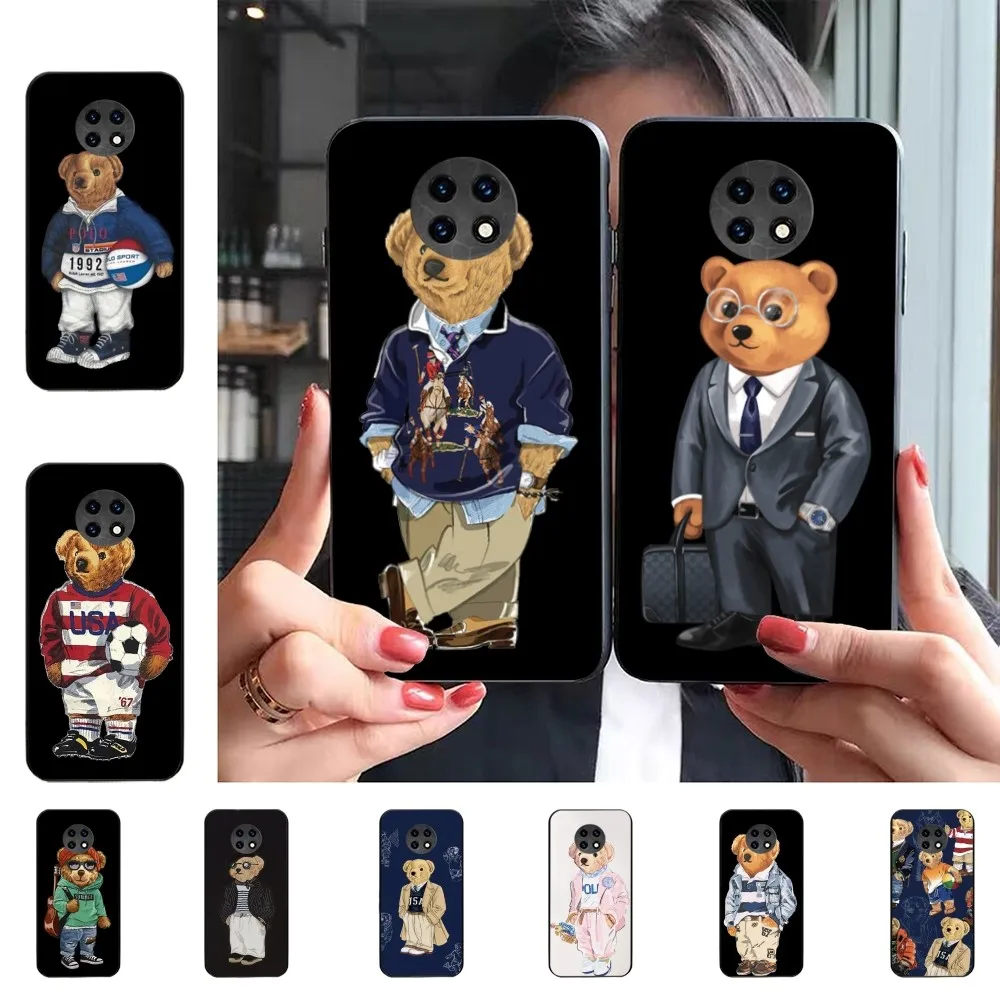 

Cute Bear Fashion Brand Phone Case For Redmi 5 6 7 8 9 10 plus pro 6 7 8 9 A GO K20 K30 K40 pro plus F3 Fundas