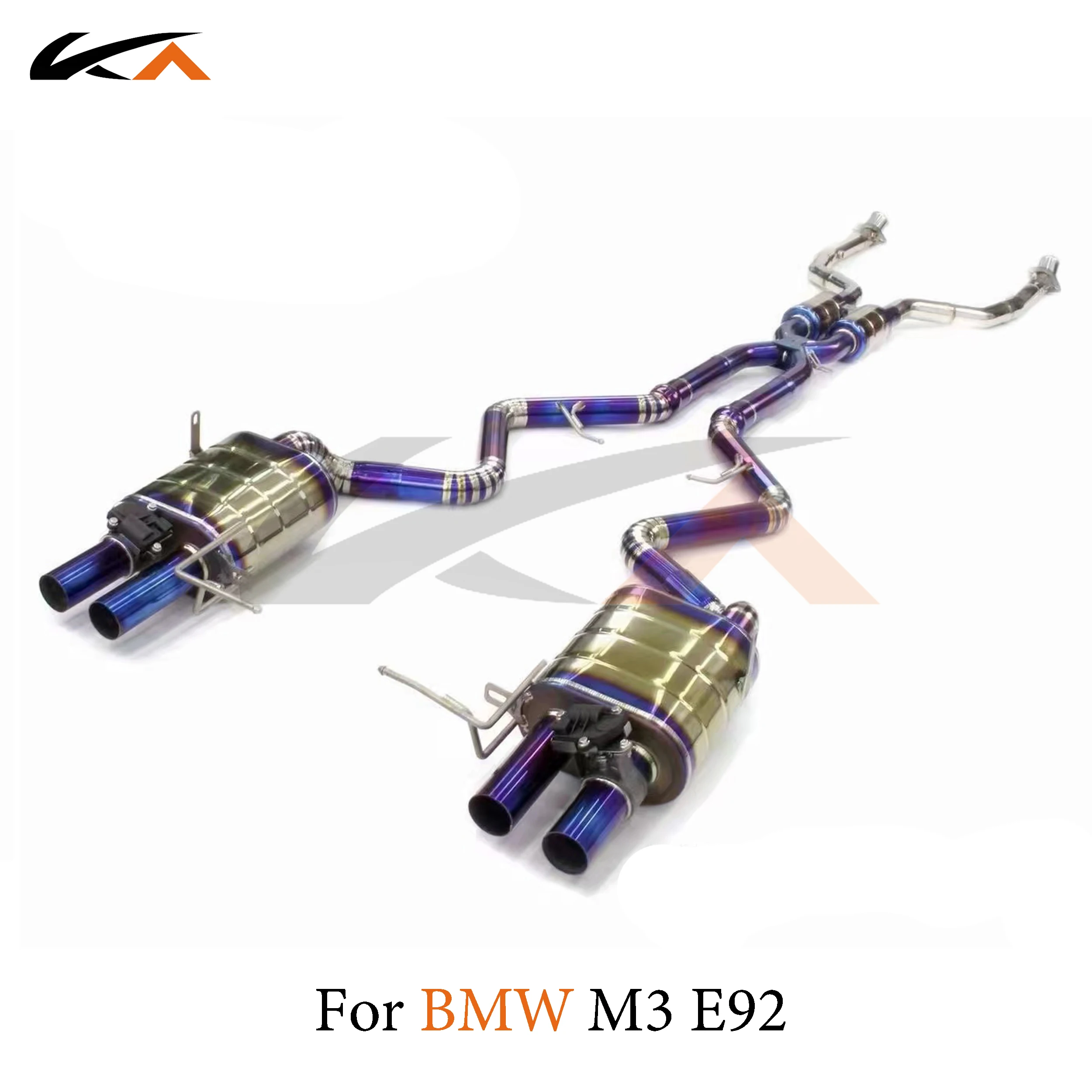 KA Tuning exhaust system titanium alloy catback for BMW E92 M3 rear section performance muffler valve sport sounds