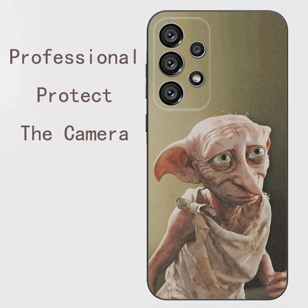 P-potters Dobby Cute  Phone Case For Samsung Galaxy A91,A80,A73,A72 ,A71,A53A52,A32 ,A31A22,A21s,A20,Black Cover