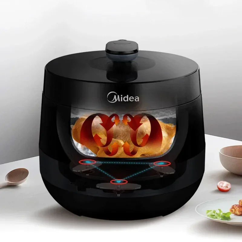 Midea หม้อหุงข้าวไฟฟ้าในครัวเรือนถุงลมนิรภัยคู่5L สูงความดันหม้อหุงความดันหม้อหุงข้าว220V