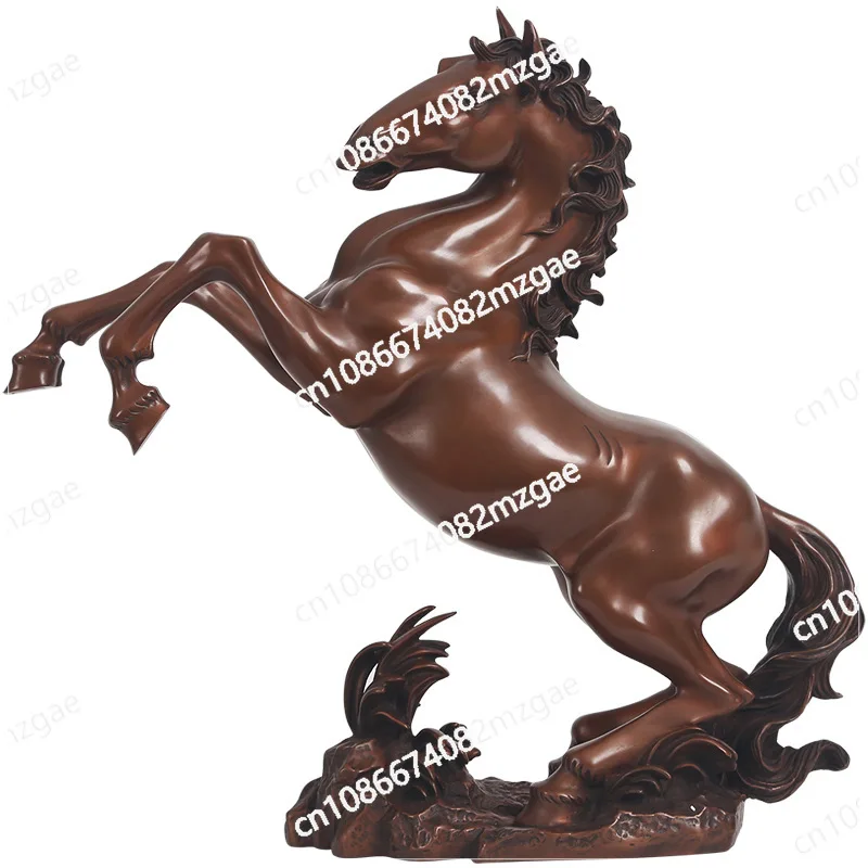 

Copper ornaments Prancing horse handicrafts Copper home office decorations