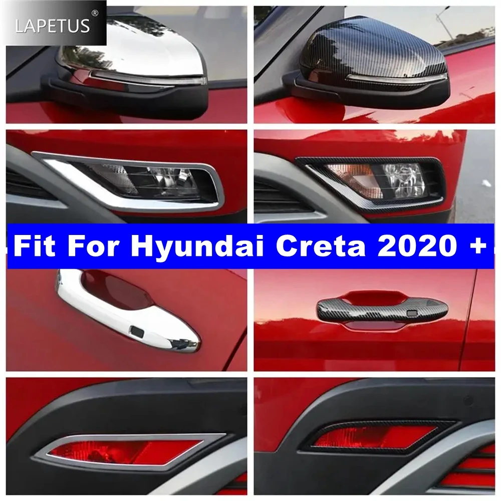 

ABS Car Front Rear Fog Lights / Rearview Mirror / Door Handle Cap Decor Cover Trim For Hyundai Creta 2020 2021 2022 Accessories