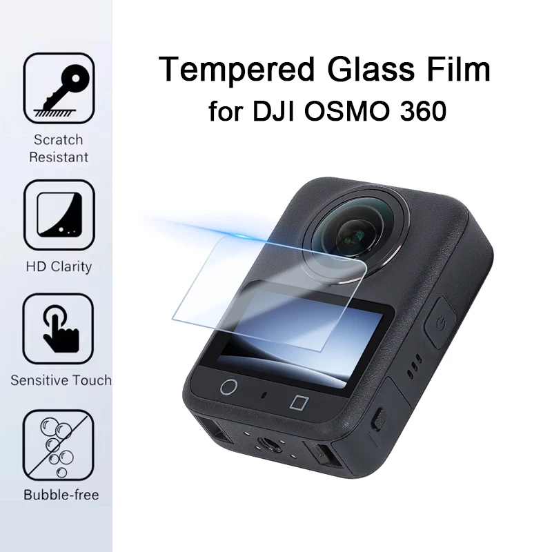 For DJI Osmo 360 II/I Tempered Glass Screen Protector For DJI Osmo 360 LCD Screen Protective Film Glass Protection Accessories