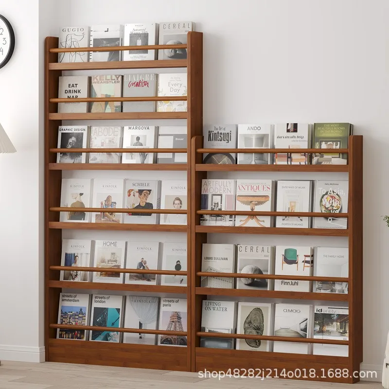 Small bookshelf behind the door,multi-layer thin bookshelf,newspaper rack,narrow slit picture book and magazine storage rack 