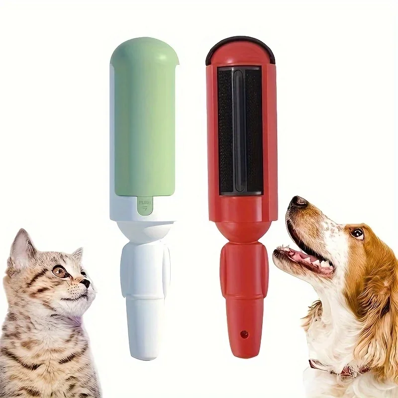 Pet Dog Escova de limpeza do cabelo, removedor de fiapos, rolo para tapete, sofá, cama, carro, punho humano, remoção de pele