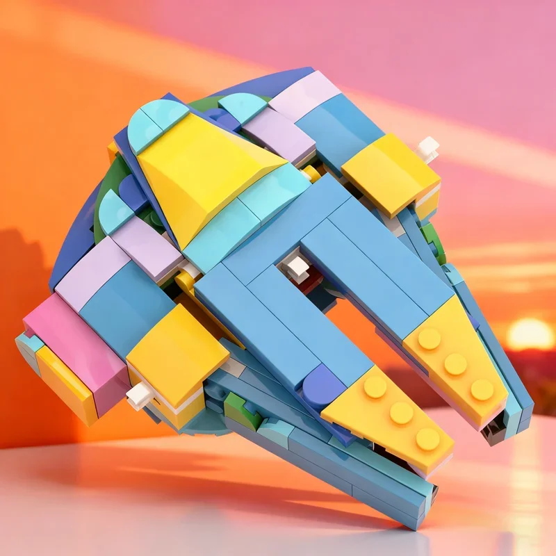 

Набор строительных блоков MOC Millennium Falcon Creator 3 (129 деталей), модель 1-го издания, архитектурная идея, развивающая игрушка, рождественский подарок, кирпичики для творчества, подарок на день рождения