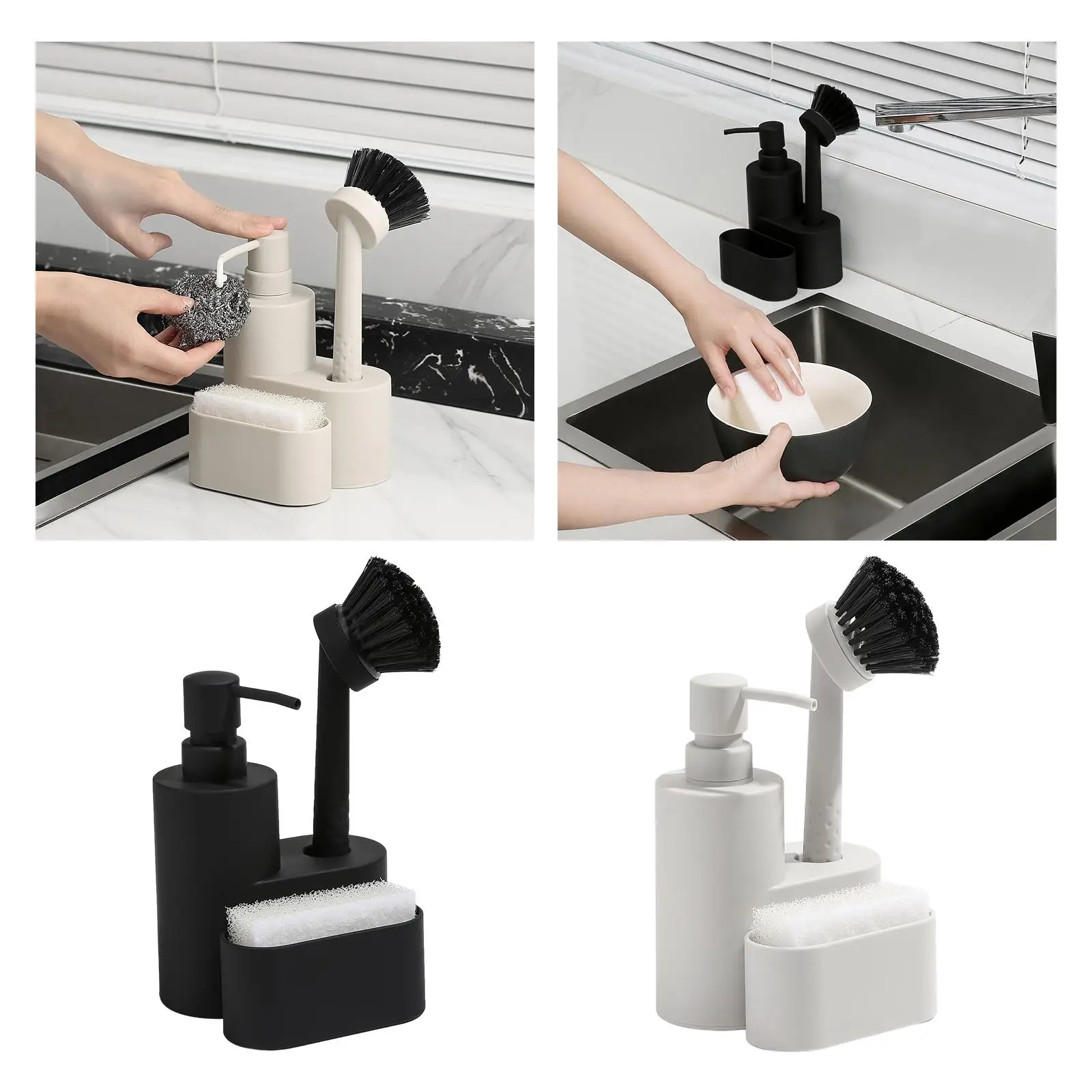 Soap Dispenser with Sponge Holder for Hand Soap, Soap, Lotion