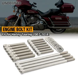 Voor Harley Touring Road King Electra Glide Street Glide Road Glide CVO 2007-2016 Roestvrij Motorfiets Motor Schroef Bolt Kit set
