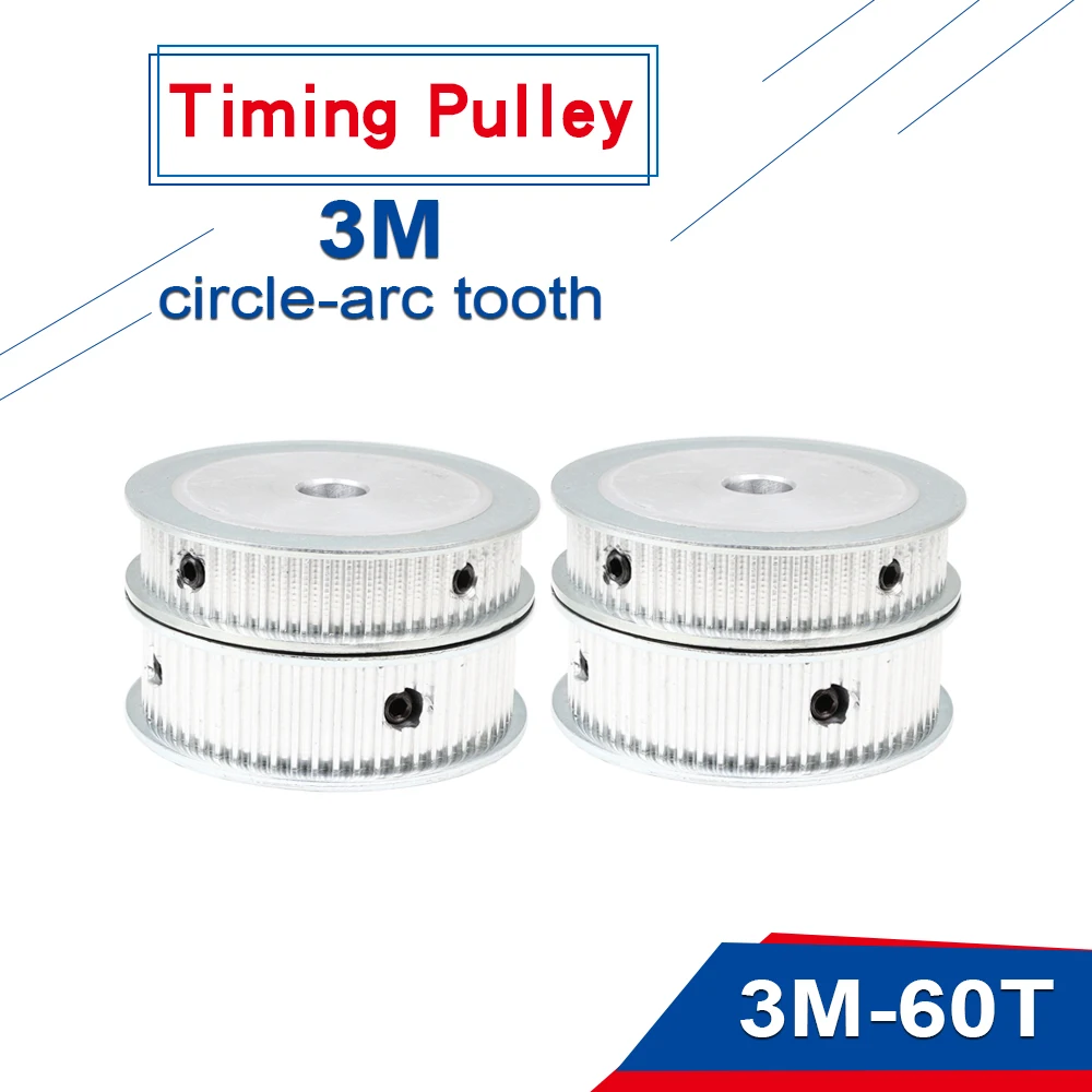 3M-60T Belt Pulley AF Shape Bore 8/10/12/14/15/16/17/19/20 mm pulley wheel Circle-arc Tooth For 3M Timing Belt Width 10/15 mm