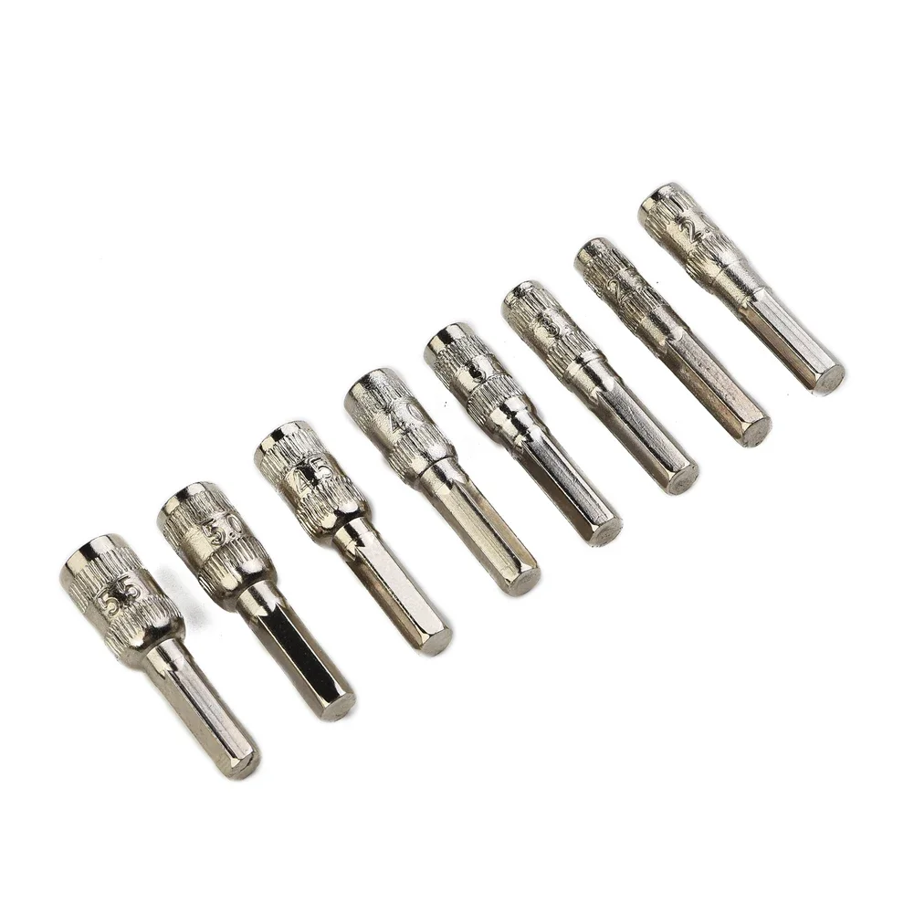 Hand Tools Home Socket Hex Socket Driver Tool 8pcs/Set Drill Bit Hex Nut Hex Shank Metric PH2.0/M2.5-5.5mm Screw
