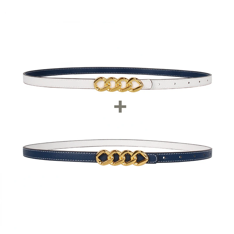 Dunne Vrouwen Riemen Decoratieve Rokken Pak Broek Jurken Modieuze Exquisite Leisure Lederen Riem Dames Wit Kleine Riemen