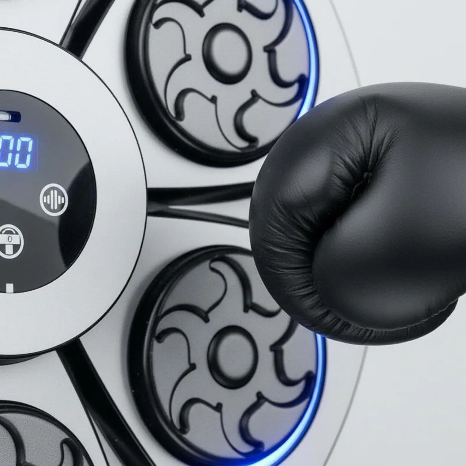 LED Music Boxing Trainer Wall Mounted with Bluetooth Connectivity and Punch Counter for Family Workout