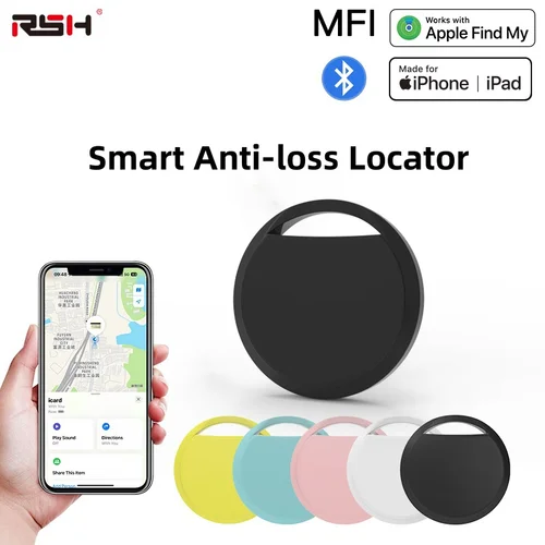 GPS 스마트 에어 태그 블루투스 분실 방지 장치, 스마트 추적기, 열쇠 수하물 지갑, 스마트 태그, 애플 파인드 마이와 작동 (iOS 전용)