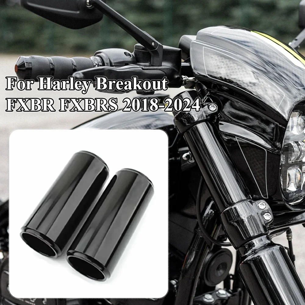 

For Harley Softail Breakout FXBR FXBRS 2018-2024 145mm Front Fork Tube Covers Protector Shock Boots Cover Motorcycle Accessories