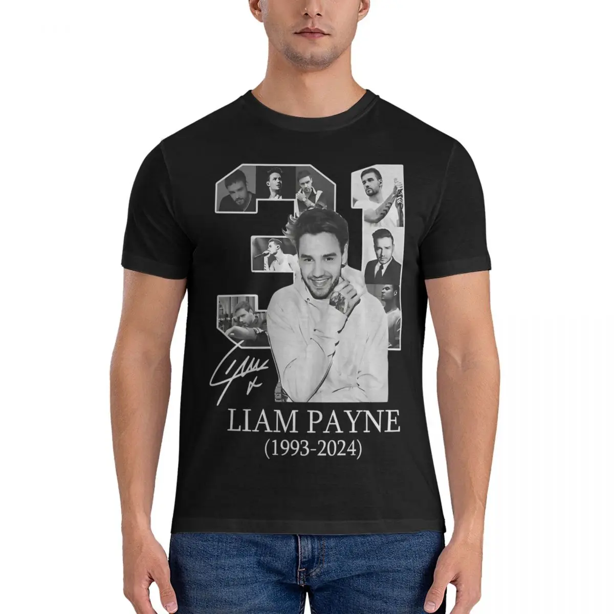 Oversized T Shirt Liam Payne Rest In Music 2024 Cotton T Shirts Hippie Tee Shirt for Men Summer Y2K Fun Casual Short Sleeve Tees