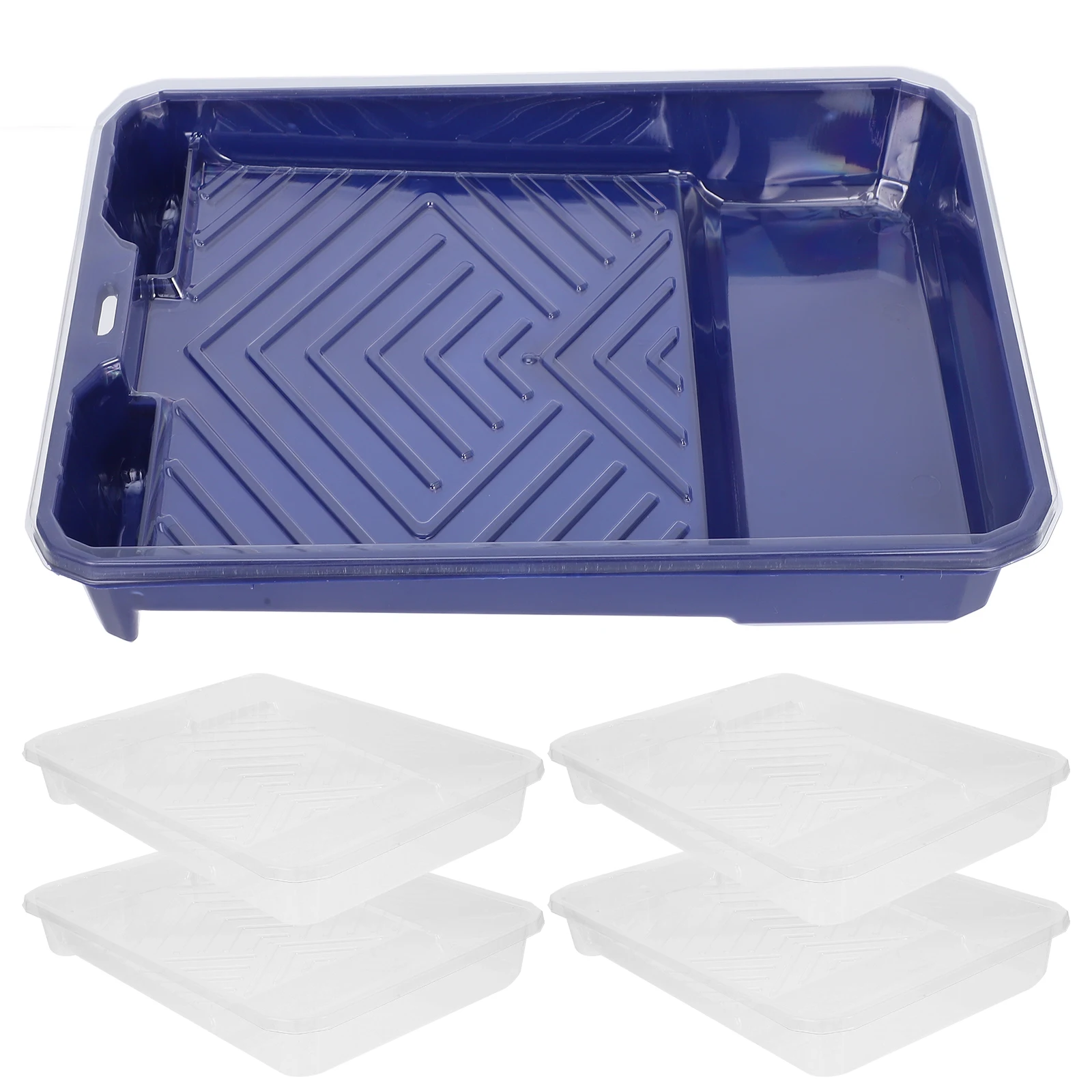 

1 set Paint Tray Set 9 Inch Plastic Trays Liners Roller Pan Smooth Edge House Painting Supplies Reusable Easy to Use