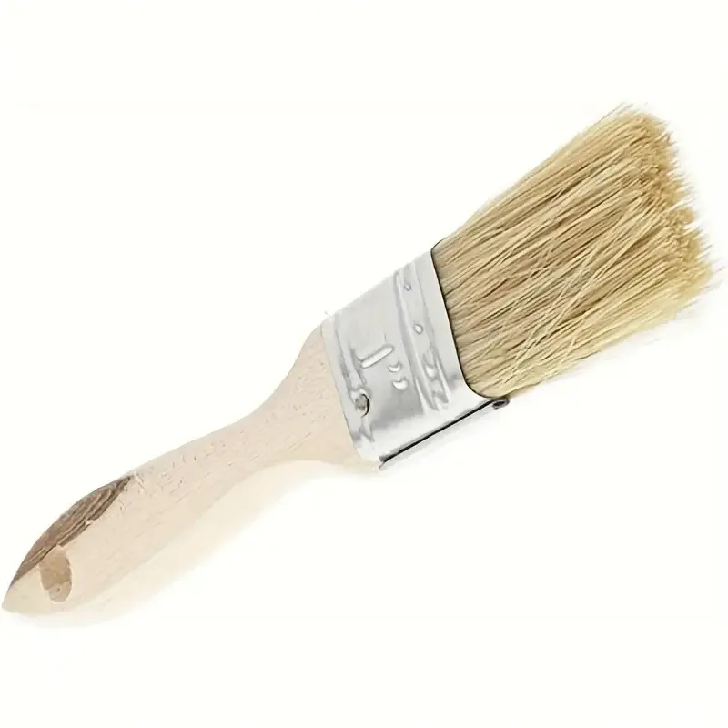 13Pcs Heavy Duty Natural Wood Brush Set with Bristles, Professional Brushes for Painting, Craft, Plastering, Staining & Gluing,