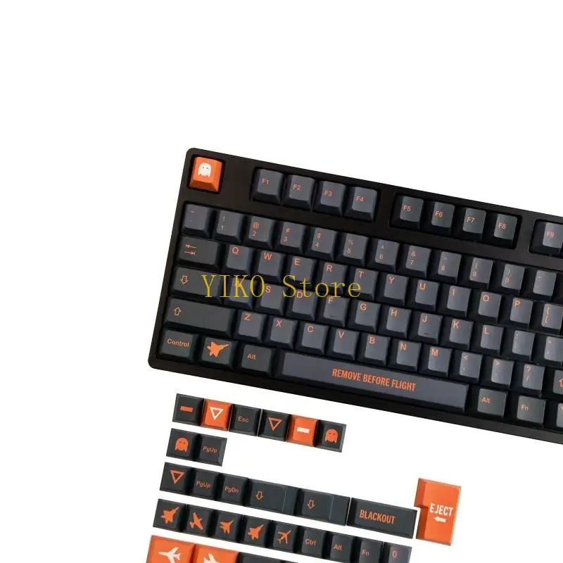 K32C 142 Miếng Keycap PBT Anh Đào Profile DYE-SUB Keycap Cho Cherry MX Switch Bàn Phím Cơ GK61 SK61 TKL87 108 Keycaps