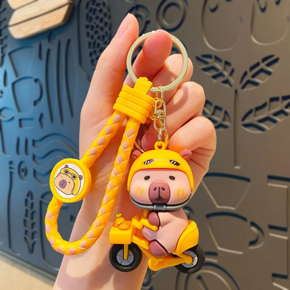 Śliczny kreatywny brelok do kluczy Capybara PVC Animal Capy Bag Pendant Guinea Pig Capibara Keyring Gift