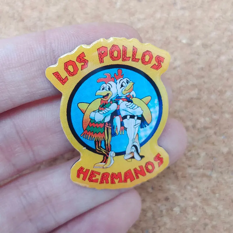 The TV Show Breaking Bad Enamel Pin Los Pollos Hermanos Cartoon Brooch Women Backpack Collar Lapel Badge Fashion Jewelry Gift