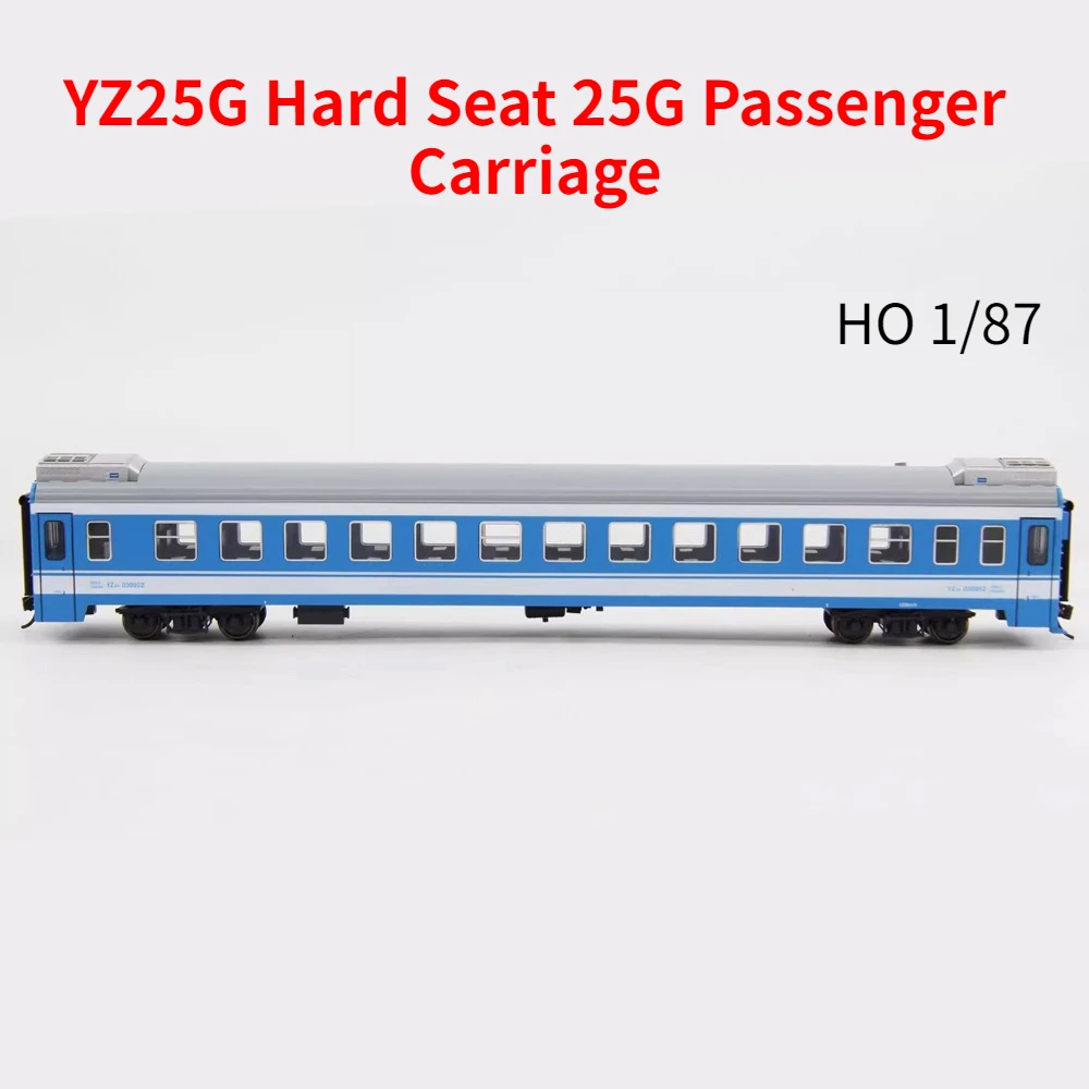 

HO Type 1/87 Train Model YZ25G Hard Seat 25G Type Passenger Carriage New Version Sliding Door with Light Boy Toy Gift