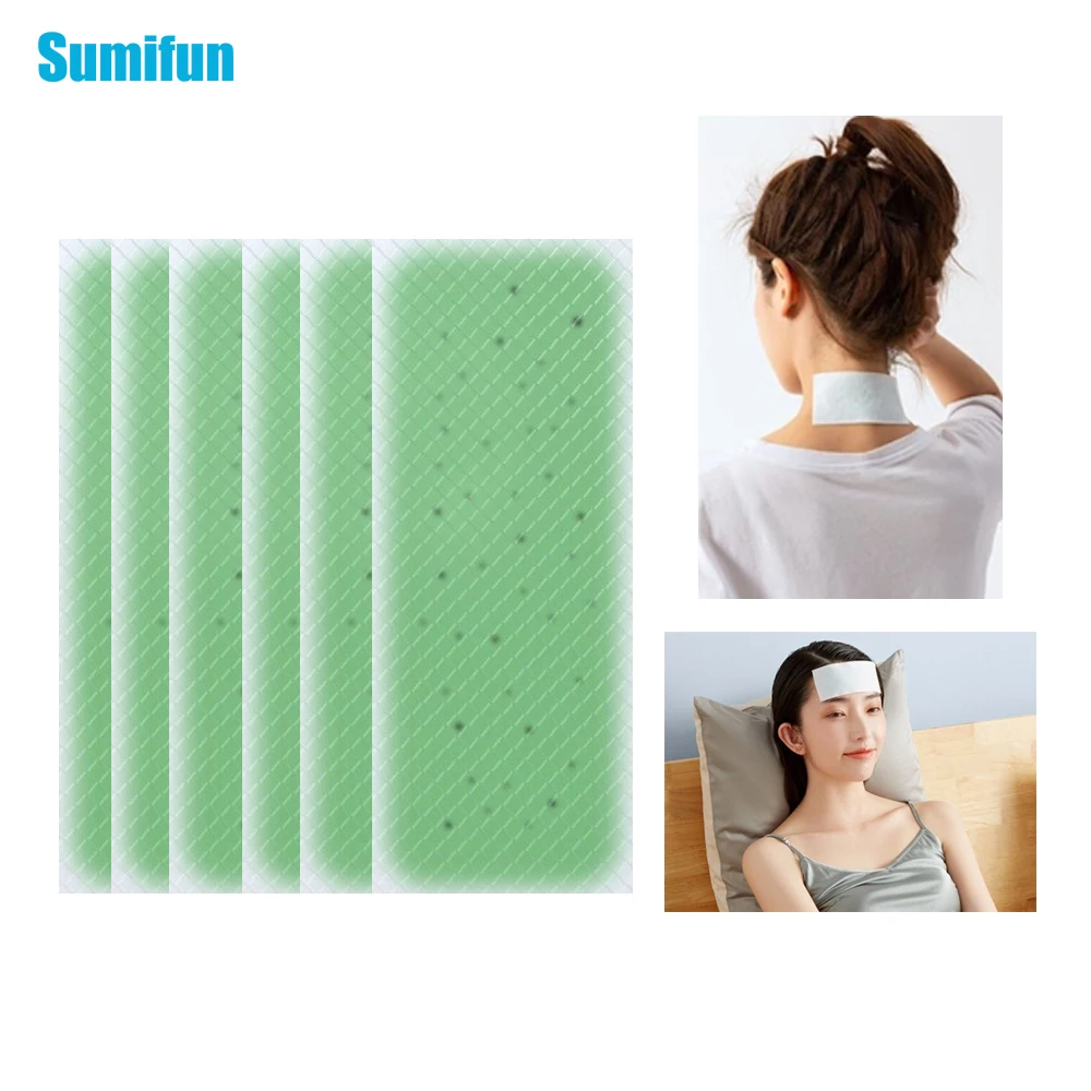

2/6/10/20Pcs Child Adult Fever Down Patch Plant Essential Oils Summer Outdoor Cooling Sticker Low Temperature Ice Gel Care Pads