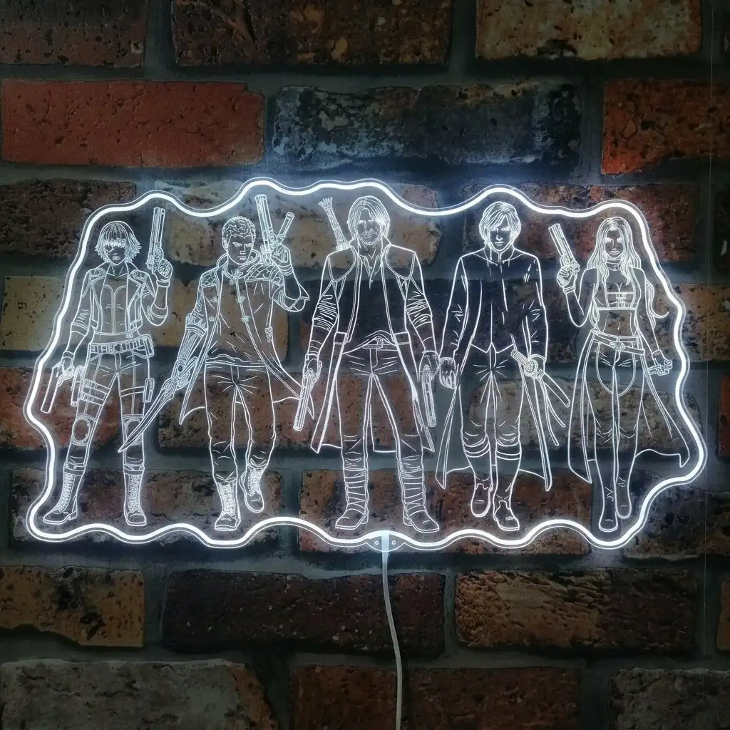 Devil May Cry Neon LED Sign with Dynamic RGB Colors