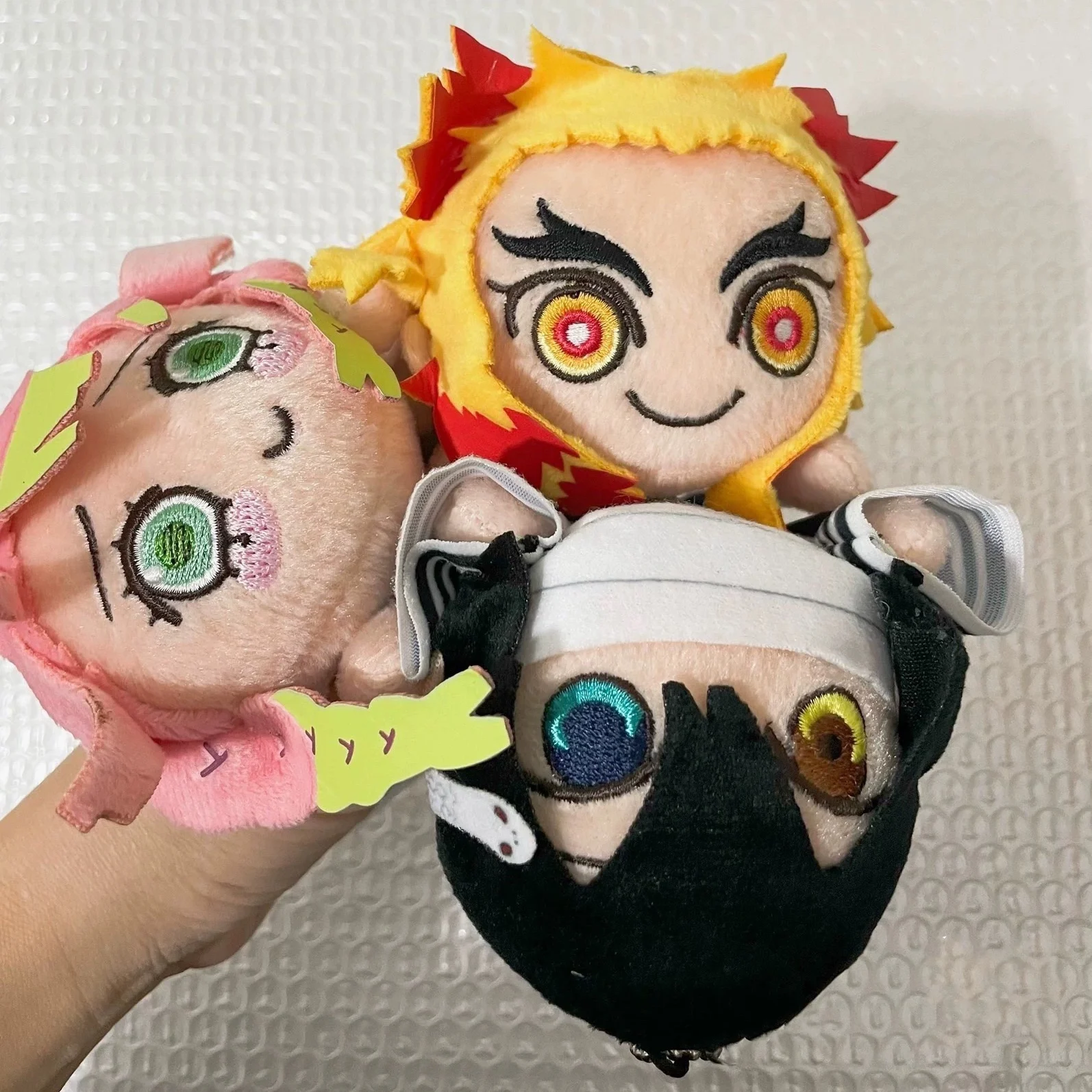 

Anime Demon Slayer Rengoku Kyoujurou Kanroji Mitsuri Iguro Obanai Cosplay Lie Prone Cotton Dolls Cartoon Maumet Puppet Toys Xmas