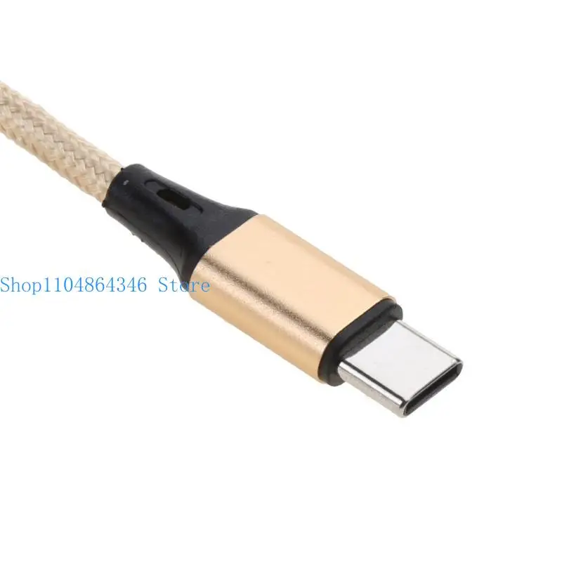 652F USB Charging Cable Nylon Braided Type C Micro USB 3 in1 Multi Cable