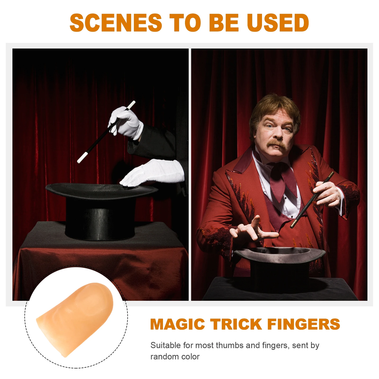 

8pcs Thumb Super Bright Flashing Finger Lamp For Party Kids Trick Glow Stick Novelty Game Accessory