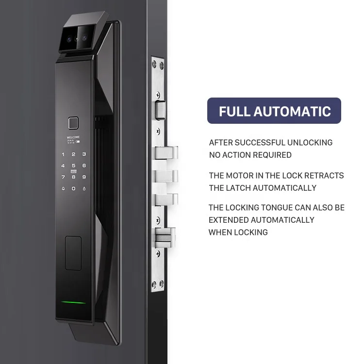 Push Pull Smart Home Security System Tuya 3D Face Recognition Smart Lock Electronic Password Digital Fingerprint Door Lock