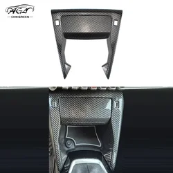 ABS Golden Carbon Fiber Color Center Console USB Charger U-shape Protective Trim Storage Box Cover for Peugeot 208 2020-2025