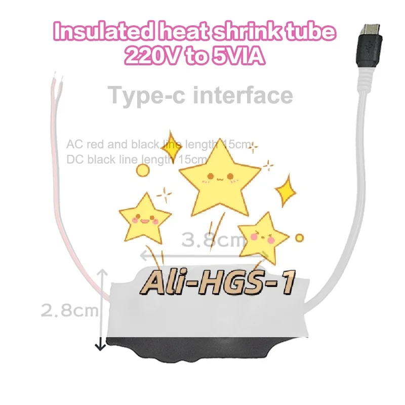 

Type-C USB Power Adapter AC220V to DC5V 1A/2A - Compact Transformer for Mini Cameras & WiFi Monitoring