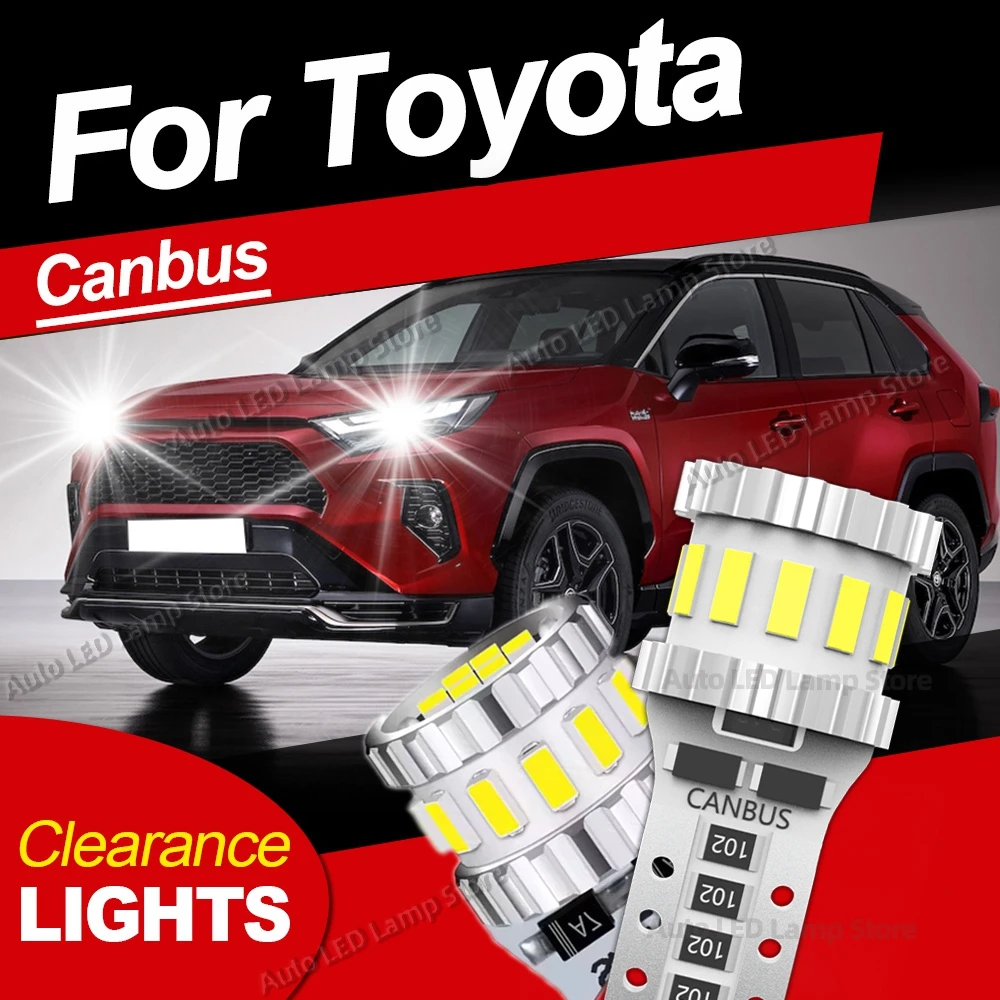 

2 шт. светодиодные габаритные огни T10 Canbus для Toyota Rav4 Verso Yaris Vitz Avensis T22 T25 T27 Land Cruiser 100 200 6000K лампы