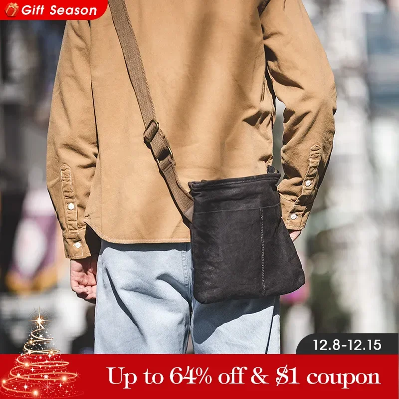 Maden Oil Waxed Shoulder Bag Vintage Doing Old Waterproof Messenger Bag Durable Canvas Designer Handbags School Travel Casual