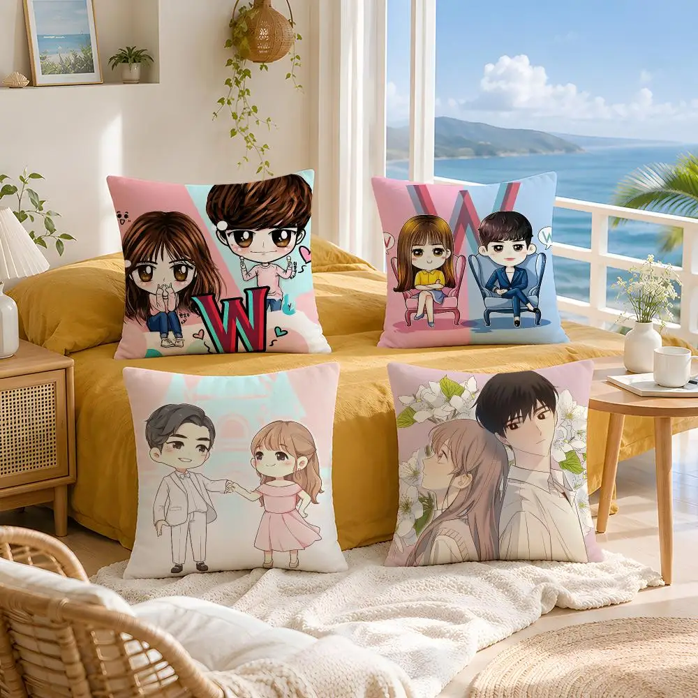 Drama W Two Worlds Cushion Cover Throw Pillow Short Plush Fresh Natural Cushion for Living Room Sofa Ornament Present Gift