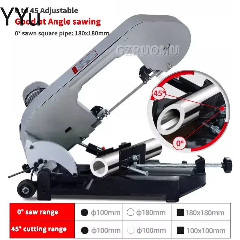 for HX-180 250W Portable Band Saw Cordless Handheld Metal Wood Cutter Removable Alloy Steel Base Cutting Tool