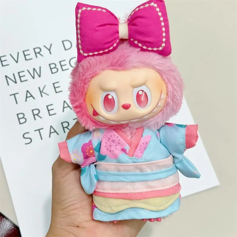 

For 17cm Labubu V1 V2 V3 Clothes Traditional Kimono Clothing Labubu Outfit Accessories Fashion Gift Labubu Roap