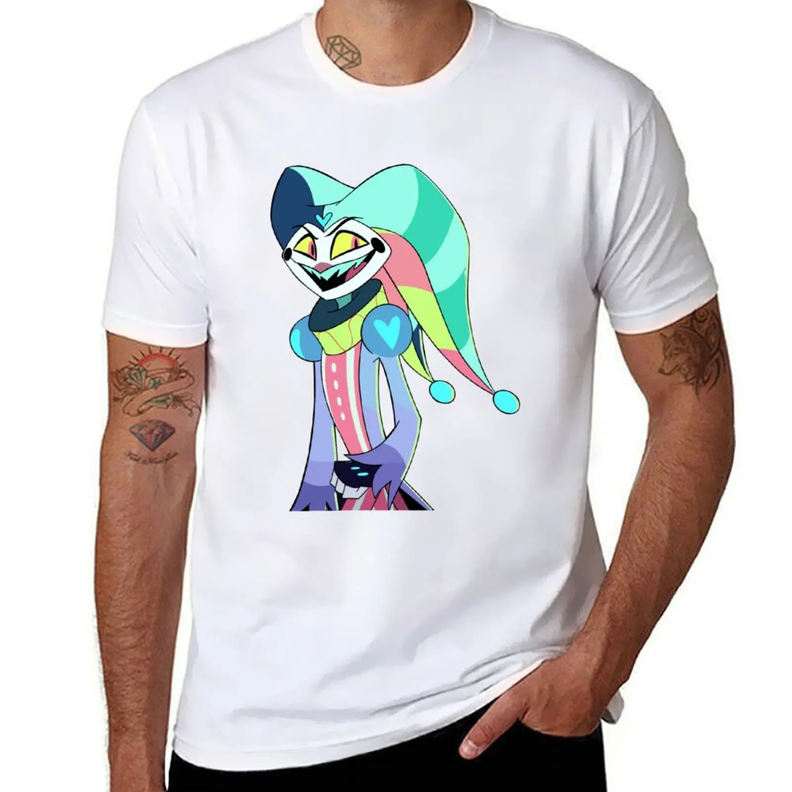 

Футболка Helluva Boss Fizzarolli для мужчин, футболки из 100% хлопка, футболка высокого качества