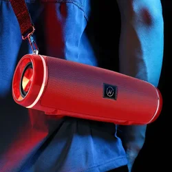 Portable Wireless Bluetooth Speaker IPX7 Waterproof Outdoor HIFI Pillar Speaker Subwoofer Stereo Speaker FM Radio TF Boom Box