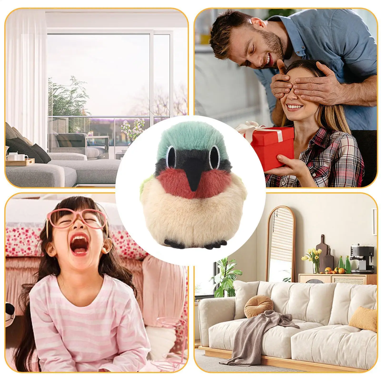 

Bird Plush Toy Cute Animal Plush Toy Cuddly Fork-Tailed Sunbird Soft Doll For Kids Girls Nursery Home Desktop Bedside Shelf Car