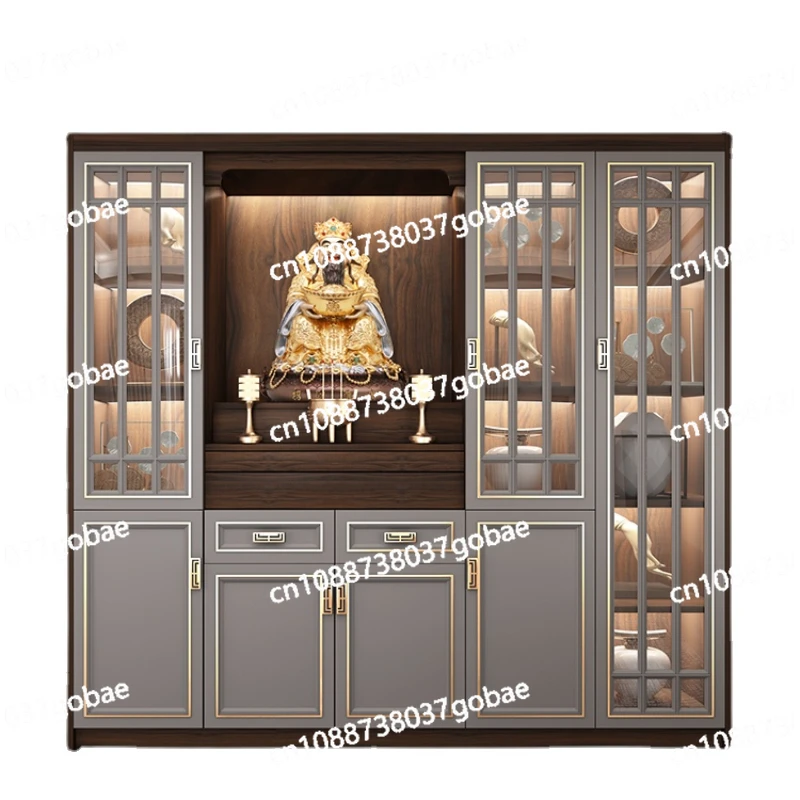 CX Buddha Niche Altar Cabinet God of Wealth Cabinet New Chinese Style Clothes Closet Altar Altar