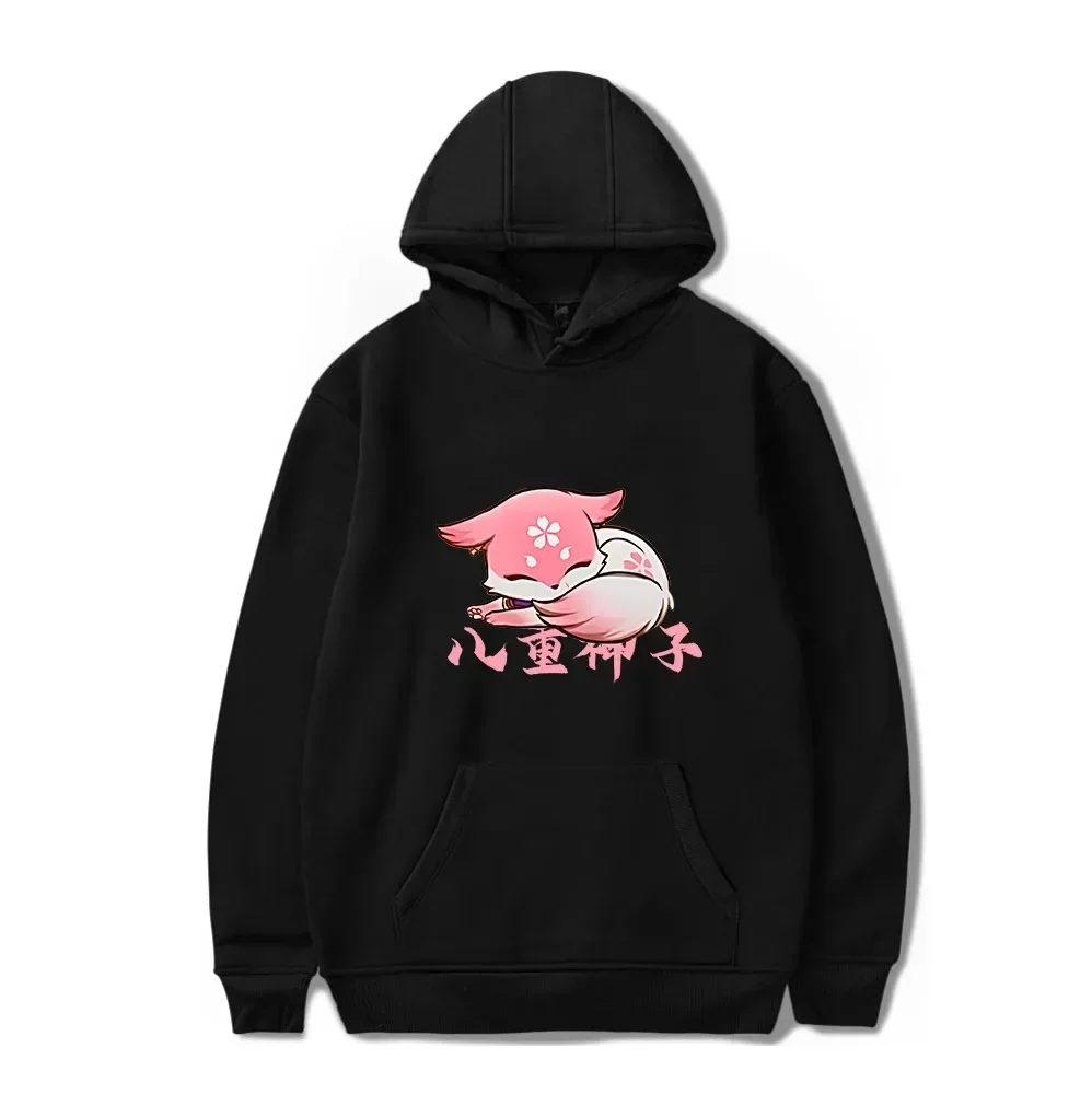 Genshin Impact Yae Miko Hoodies Women\'s Sweatshirts Anime Funny Clothes Cute Cartoon Fox Streetwear Fashion Clothing Hoodie Top