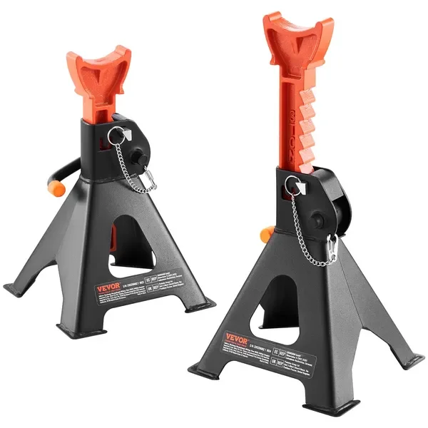 

VEVOR Jack Stands, 3 Ton (6,000 lbs) Capacity Car Jack Stands Double Locking, 10.8-16.3 inch Adjustable Height, for lifting SUV,