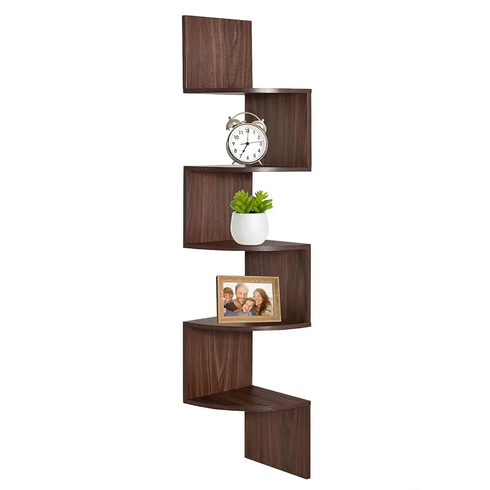 

Corner Shelf, 5 Tier Floating Shelves For Wall, Easy-To-Assemble Wall Mount Corner Shelves For Bedrooms And Living Rooms,