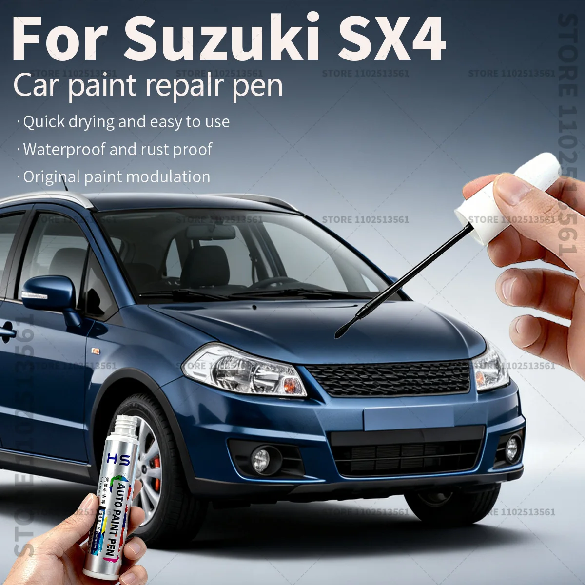 لسوزوكي SX4 قلم إصلاح طلاء السيارات اللمس حتى مزيل الخدش لتقوم بها بنفسك اكسسوارات السيارات الأبيض LW الأزرق QH البني QZ الأحمر JH الذهب HH الأسود #1