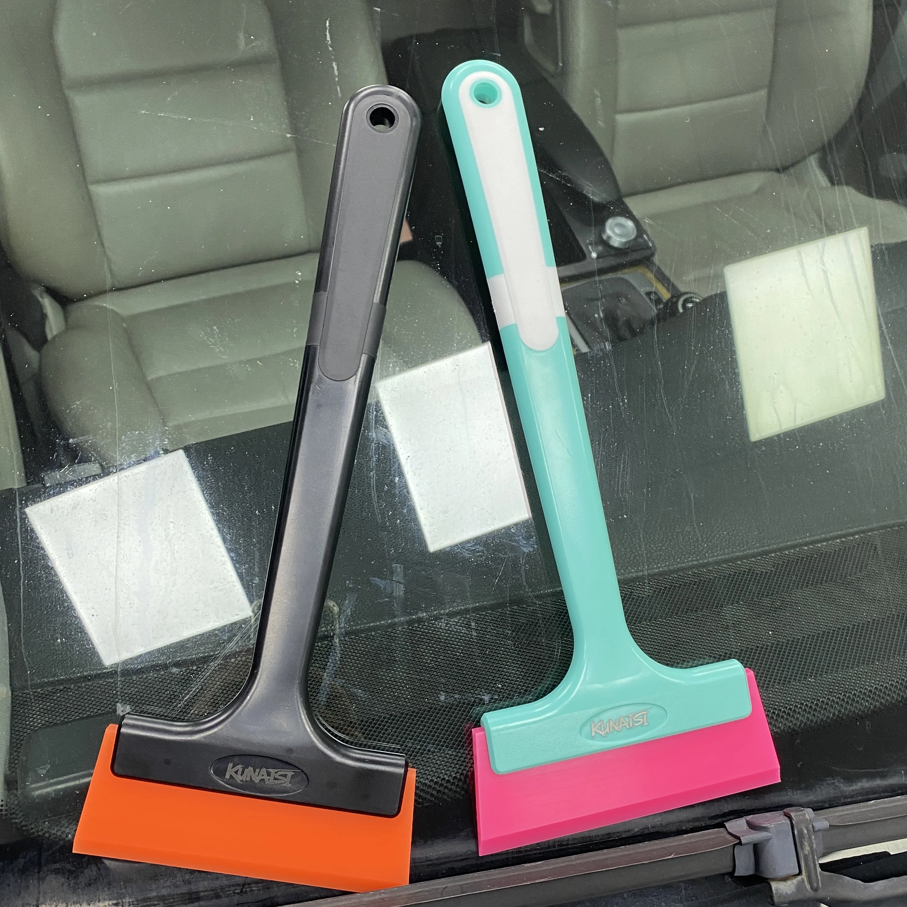 Professioneller Fensterfolien-Abzieher mit langem Griff, Werkzeug zum Auftragen von Auto-Vinylfolie, große Gummiklinge, Folienabzieher für Autoglas – Detail 7