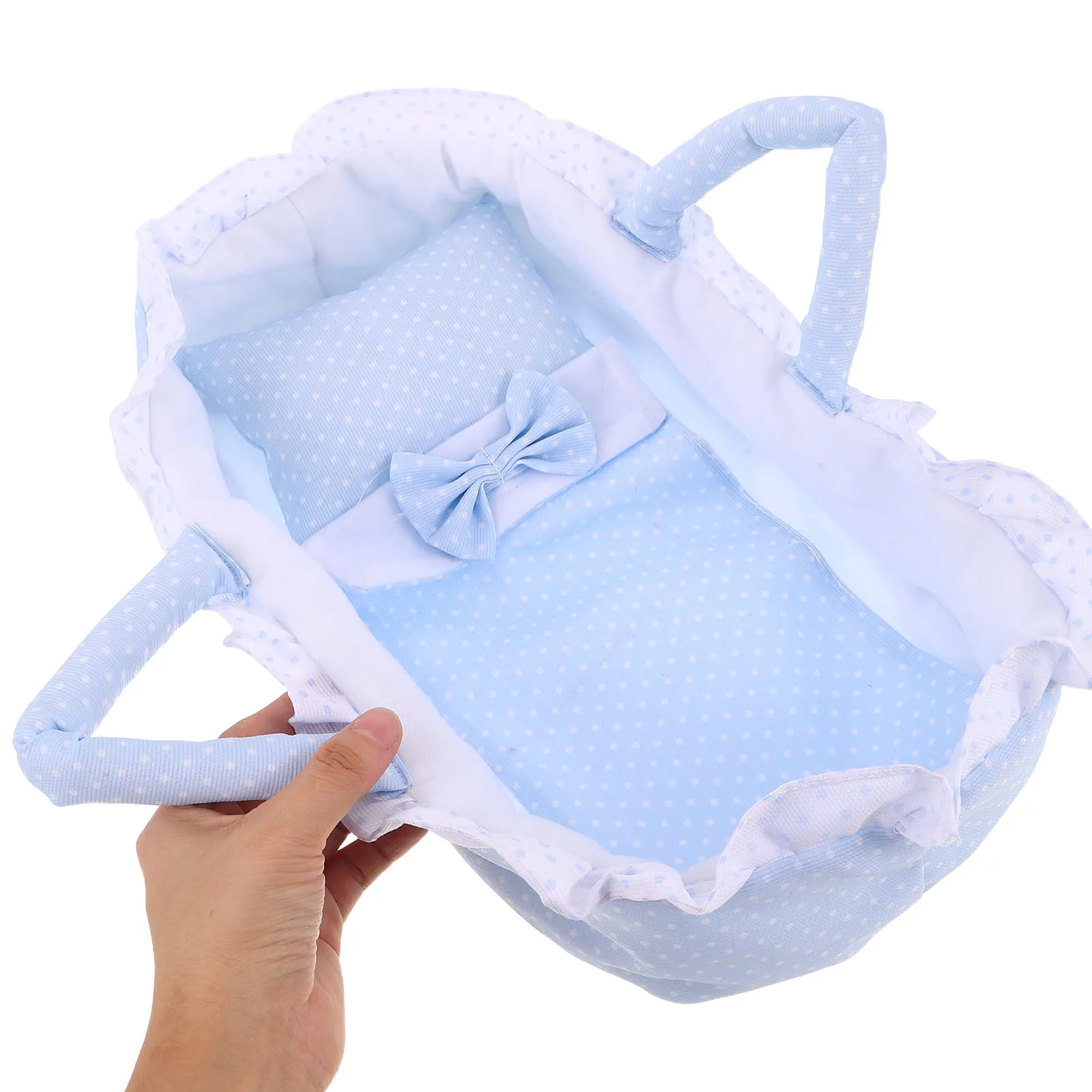 

Babydoll Cradle 35Cm Miniature Dollhouse Furniture Bed Realistic Mini Crib For Playset - Lightweight House Decor