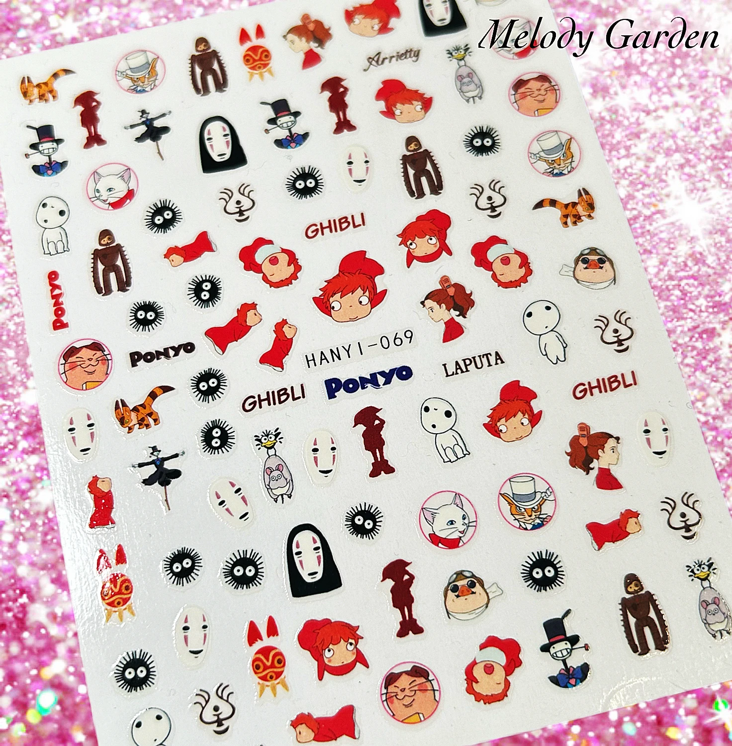 1 Stuks Nieuwste Leuke Cartoon Anime Stickers Met Kitty Kawaii 3d Ontwerpen Diy Nail Decoratie